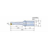 TDR-3XD (DIA 12.5-50) Indexable drills with square inserts & enlarged chip gullet from twist coolant holes in drilling depth of 3xD - Big-tools Industrial Supply Tools for Metal Cutting